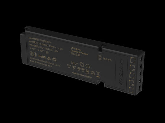 ETSC 36W-12V अल्ट्रा-थिन कॉन्स्टेंट वोल्टेज टाइमिंग और सीसीटी ट्यूनिंग के लिए एलईडी ड्राइवर