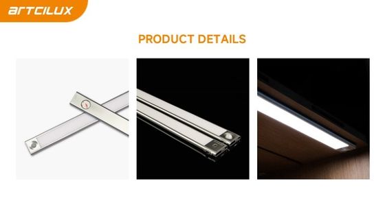 A3378 रिचार्जेबल बॉडी सेंसर पेंडेंट लाइट 200/400/520*40*12mm DC12V 4014-33LED 1.25W Ra>90